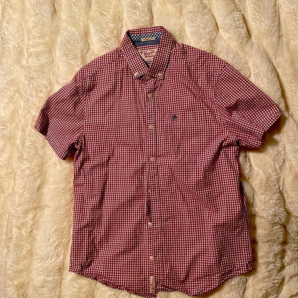 Penguin heritage slim fit button up shirt.